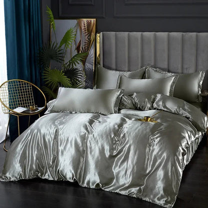 Luxury Silk Satin Bedding Set - SilkElegance