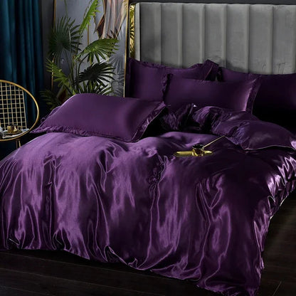 Luxury Silk Satin Bedding Set - SilkElegance
