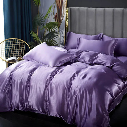 Luxury Silk Satin Bedding Set - SilkElegance