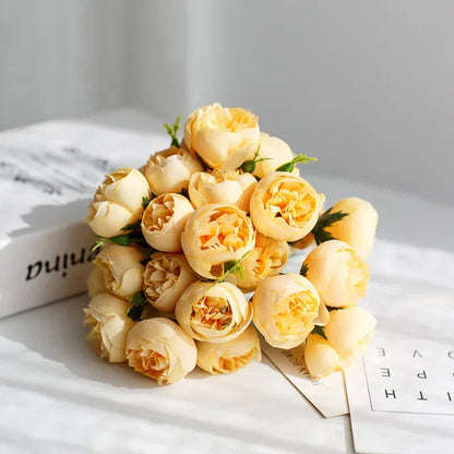 27 Realistic Silk Peony Blooms in Soft, Romantic Shades