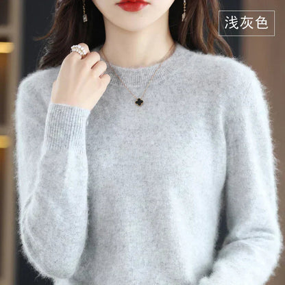 Lyrawea Women's Cashmere O-Neck Slim Fit Sweater