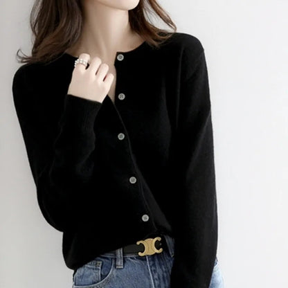 Lyria Cashmere Cardigan Soft Knit for Spring and Autumn