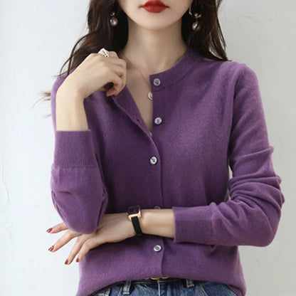 Lyria Cashmere Cardigan Soft Knit for Spring and Autumn