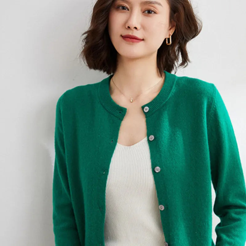 Lyria Cashmere Cardigan Soft Knit for Spring and Autumn