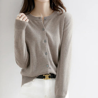 Lyria Cashmere Cardigan Soft Knit for Spring and Autumn