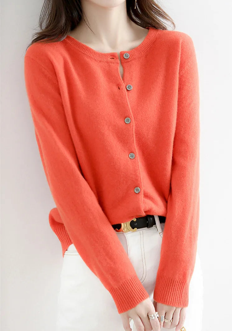 Lyria Cashmere Cardigan Soft Knit for Spring and Autumn