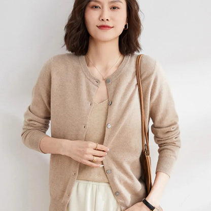 Lyria Cashmere Cardigan Soft Knit for Spring and Autumn