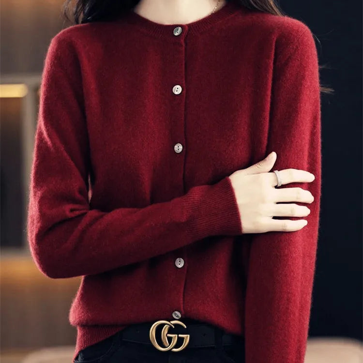 Lyria Cashmere Cardigan Soft Knit for Spring and Autumn
