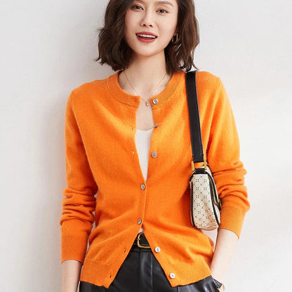 Lyria Cashmere Cardigan Soft Knit for Spring and Autumn