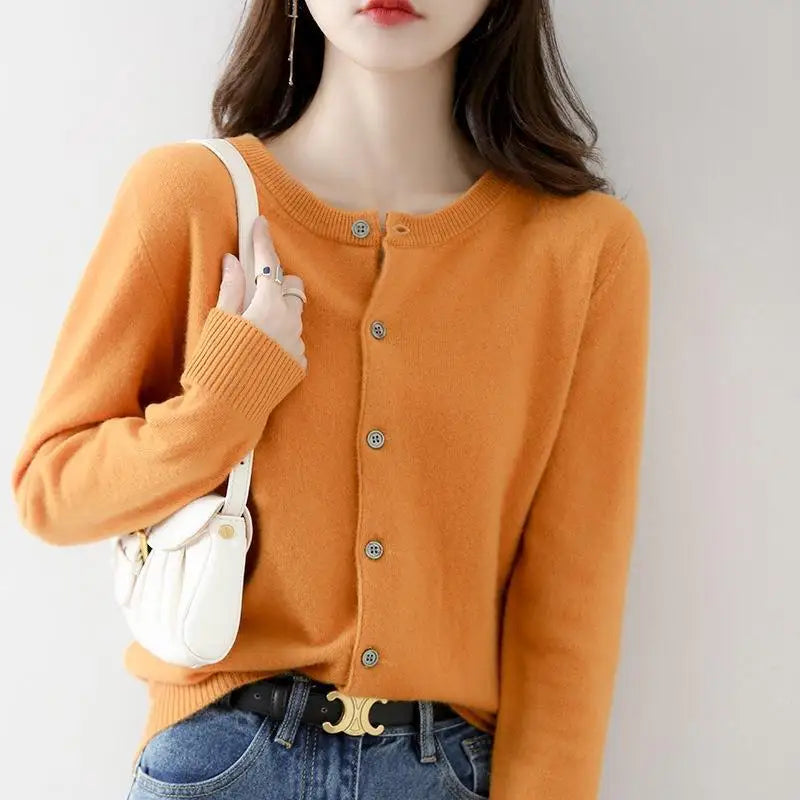 Lyria Cashmere Cardigan Soft Knit for Spring and Autumn