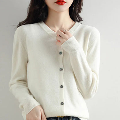 Lyria Cashmere Cardigan Soft Knit for Spring and Autumn