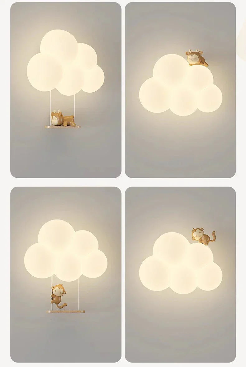 Enchanting Cloud Children's Wall Light for Kids' Rooms