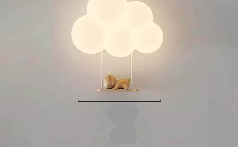Enchanting Cloud Children's Wall Light for Kids' Rooms