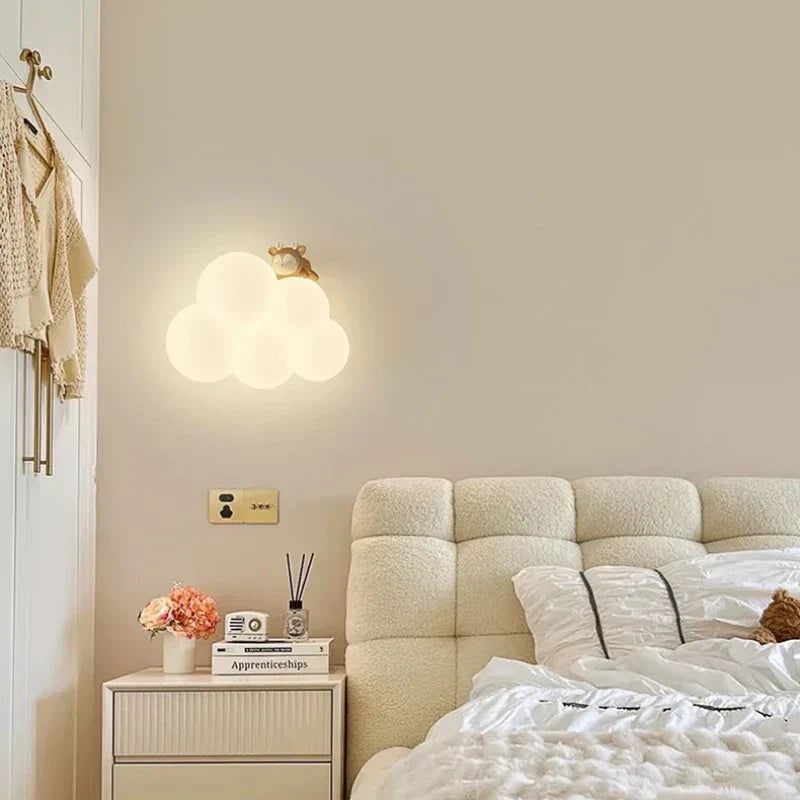 Enchanting Cloud Children's Wall Light for Kids' Rooms