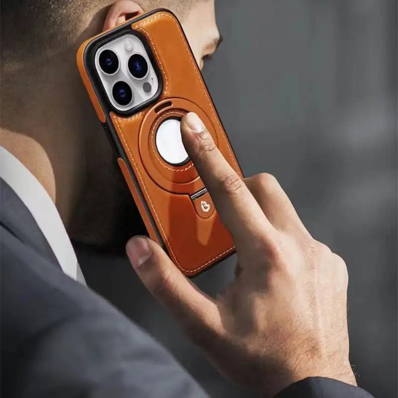 Magnetic iPhone Case with Invisible Ring Stand