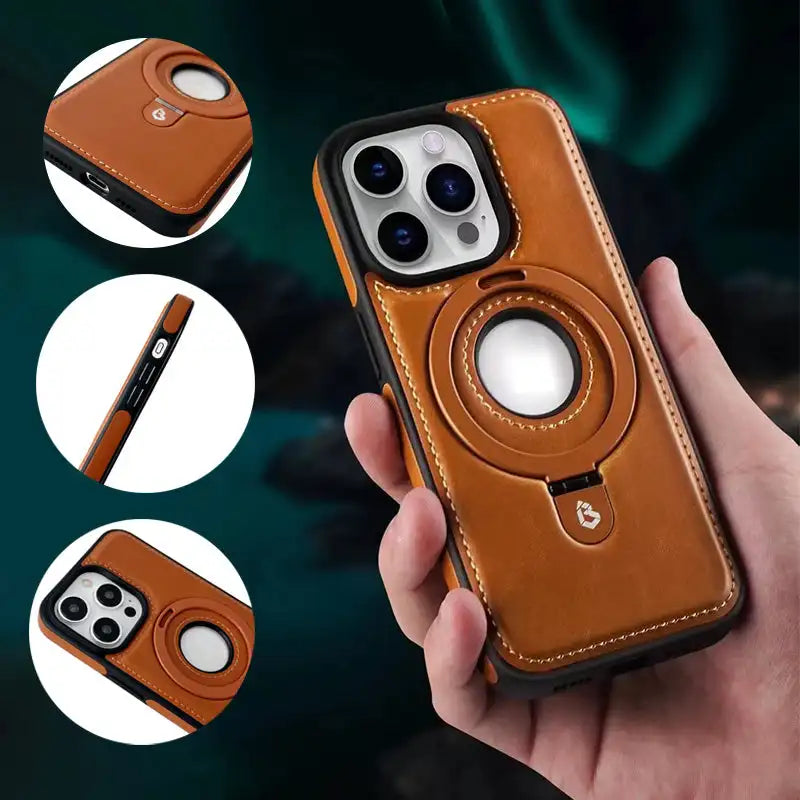 Magnetic iPhone Case with Invisible Ring Stand