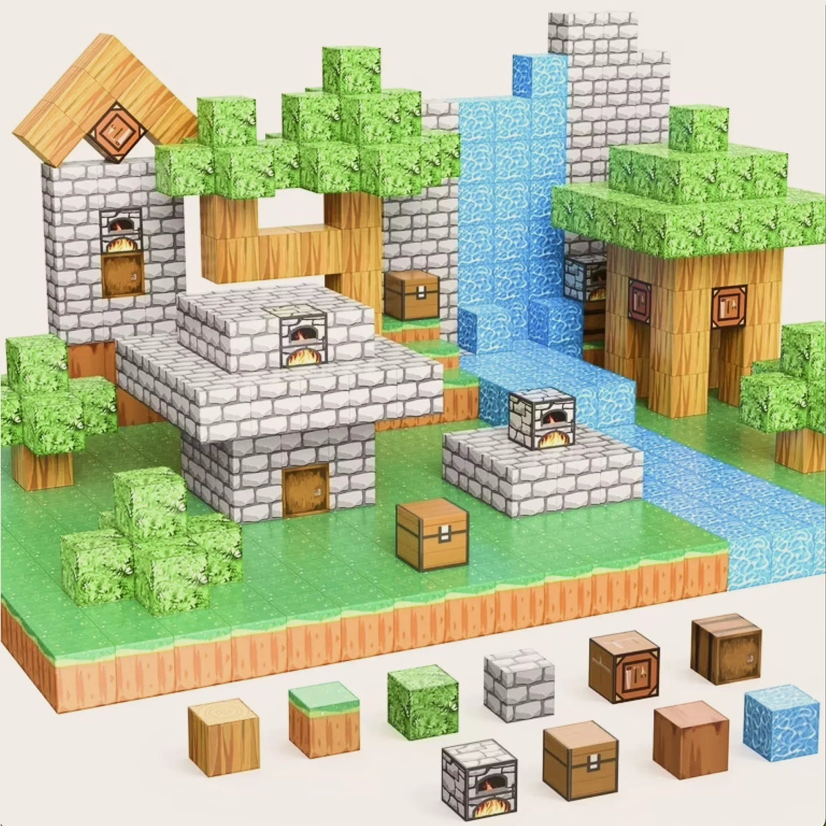 Magnetic Building Blocks for Creative Play