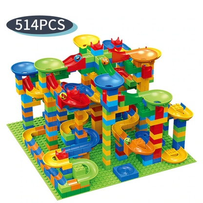 Marble Run Building Blocks – Creative Maze with Slide and Ball Track for Kids – Educational Play for Problem Solving and Imagination