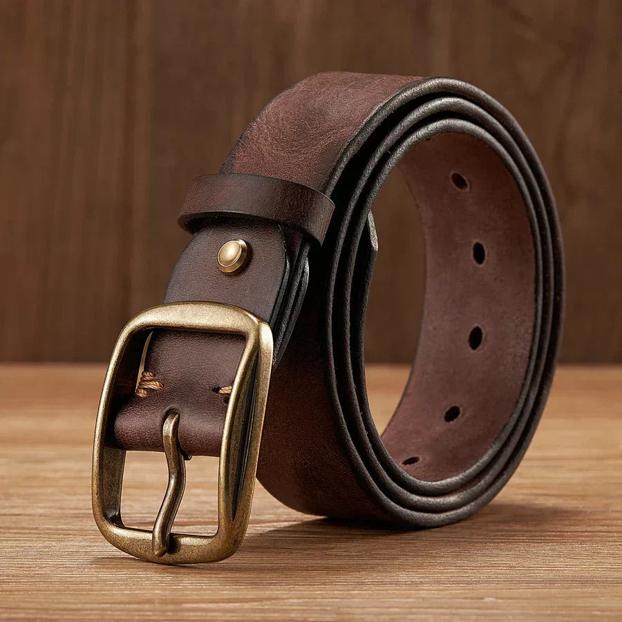 Marcelli | Genuine Leather Belt | Classic Buckle Style