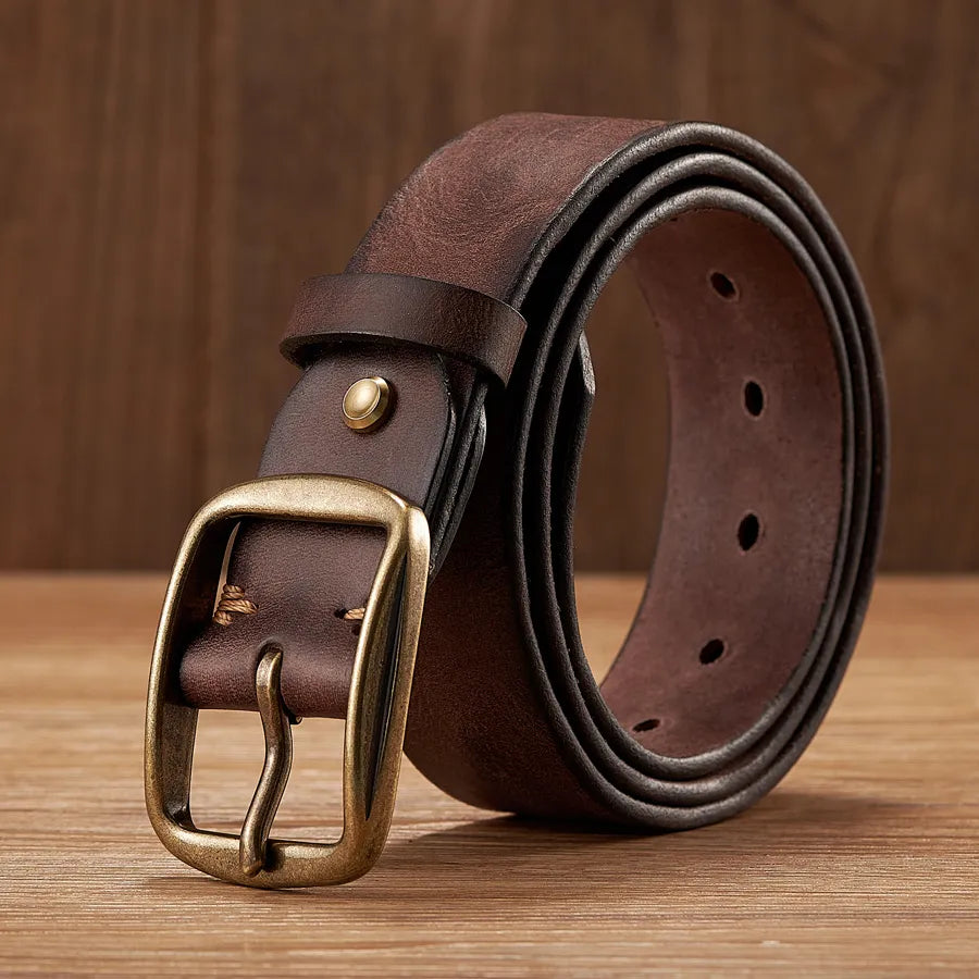 Marcelli | Genuine Leather Belt | Classic Buckle Style