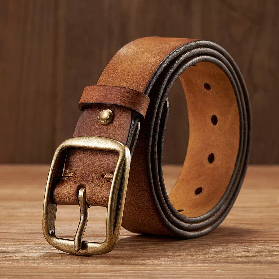 Marcelli | Genuine Leather Belt | Classic Buckle Style