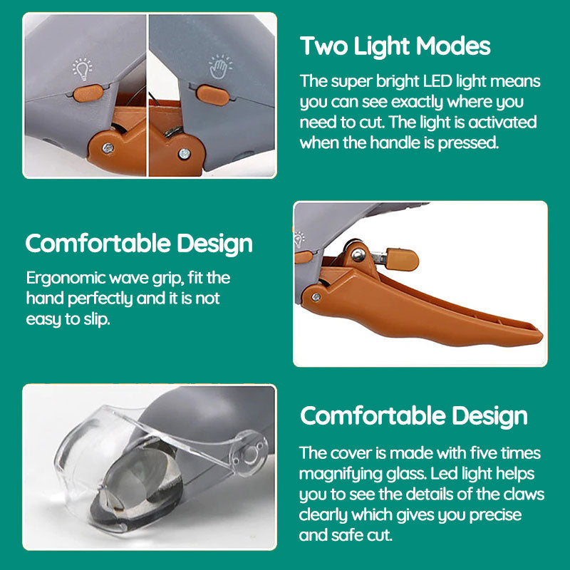 Dog Nail Trimmers with Safety Sensor Light