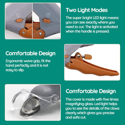 Dog Nail Trimmers with Safety Sensor Light