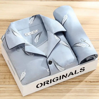 Men's Button-Up Shirt Pyjama Set