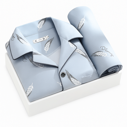 Men's Button-Up Shirt Pyjama Set