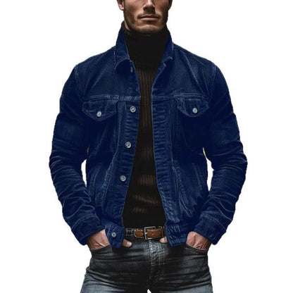 Men's Classic Fit Corduroy Jacket with Chest Pockets