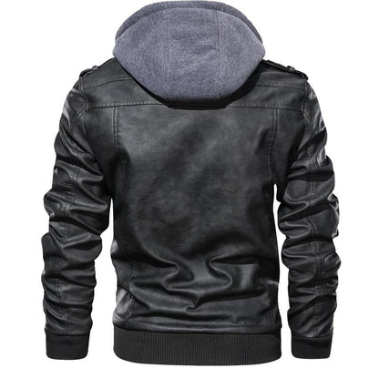 Men's Faux Leather Motorcycle Jacket