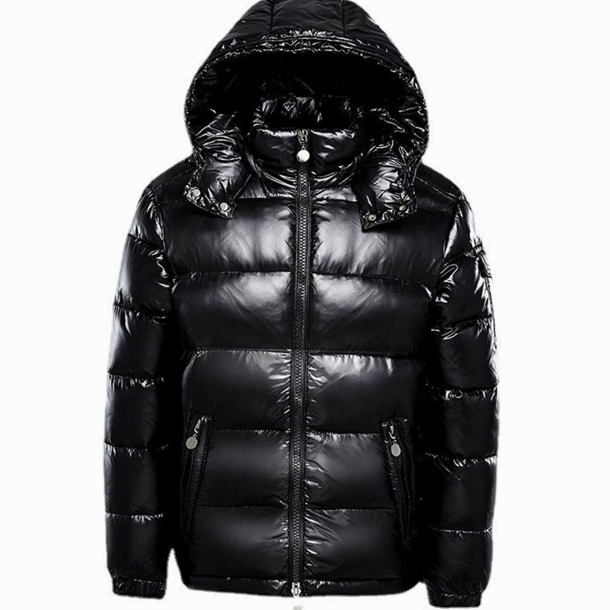 Men's Hooded Quilted Puffer Jacket Full-Zip Winter Coat