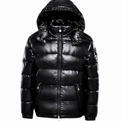 Men's Hooded Quilted Puffer Jacket Full-Zip Winter Coat