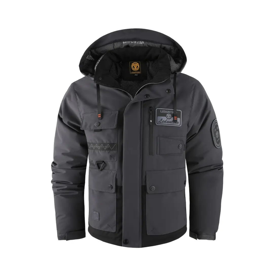 Men's Lined Outdoor Jacket with Detachable Hood