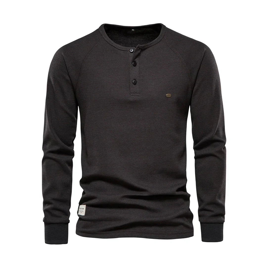 Men's Long-Sleeve Crew Neck Shirt - Comfort & Style