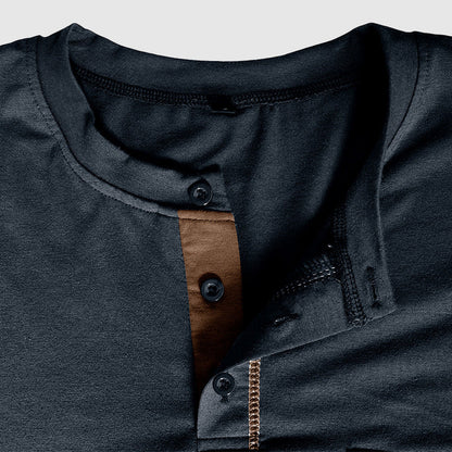 Men's Long-Sleeved Henley Shirt – Stylish Everyday Comfort