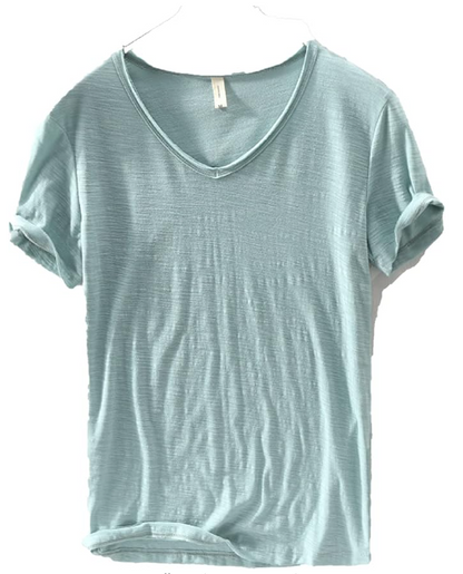 Men's V-neck Linen Cotton Shirt