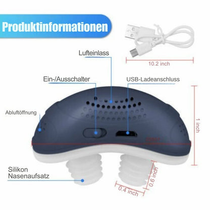 Compact nasal device for snoring and sleep apnea relief