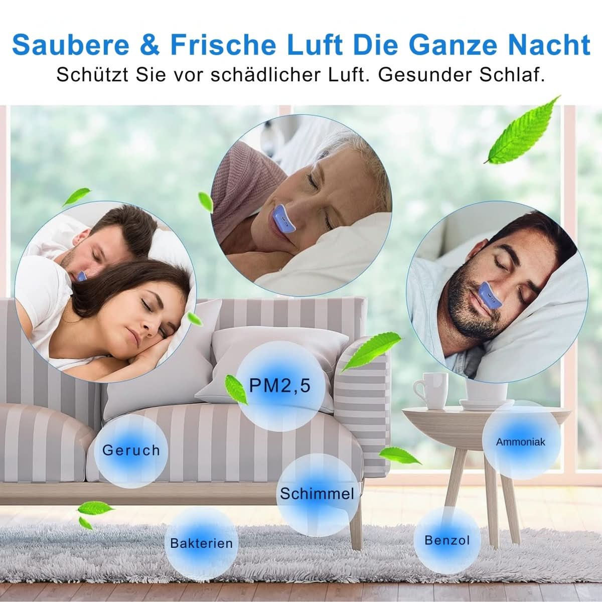 Compact nasal device for snoring and sleep apnea relief