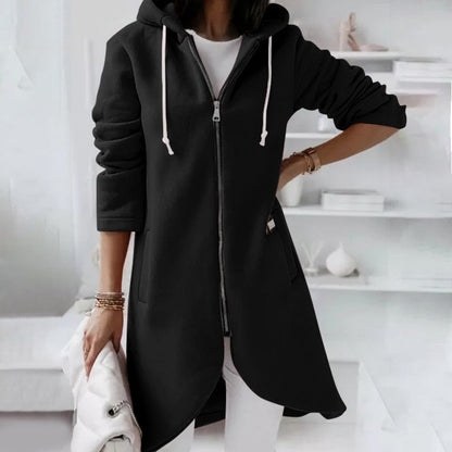 Mid-Length Hooded Jacket