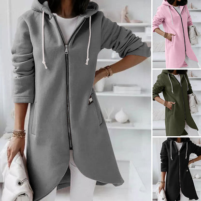 Mid-Length Hooded Jacket
