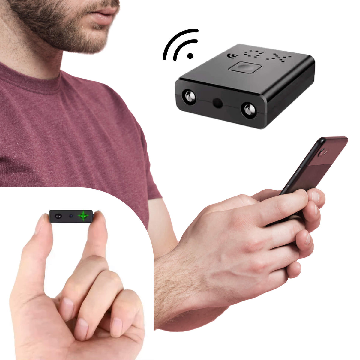 Tiny HD Audio Camera, 1080P, Night Vision