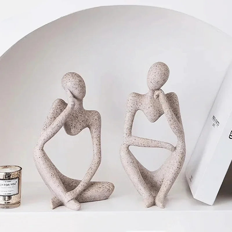 Abstract Thinker Statue - Modern Minimalist Decor