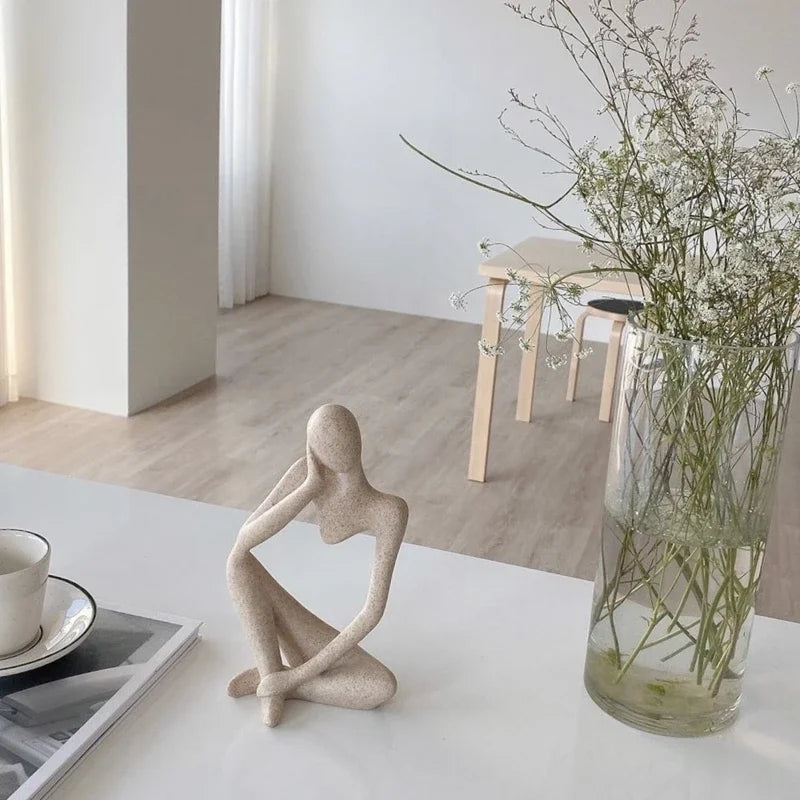 Abstract Thinker Statue - Modern Minimalist Decor