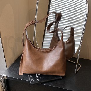 Minimalist Soft Leather Hobo Bag