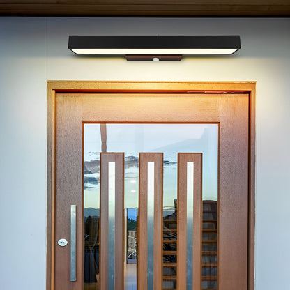Outdoor Motion Sensing LED Wall Light - Black