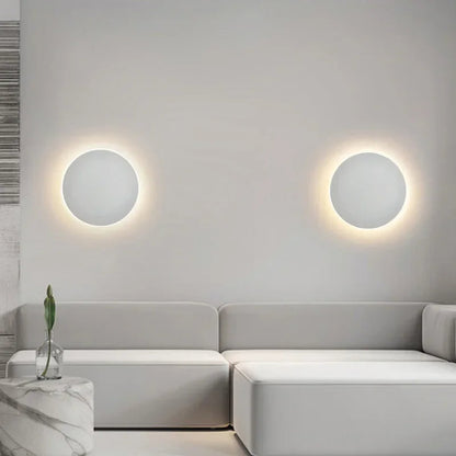 Modern Round LED Wall Lamp with Glossy Effect