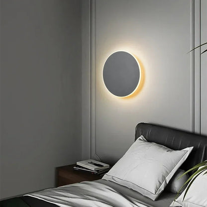 Modern Round LED Wall Lamp with Glossy Effect