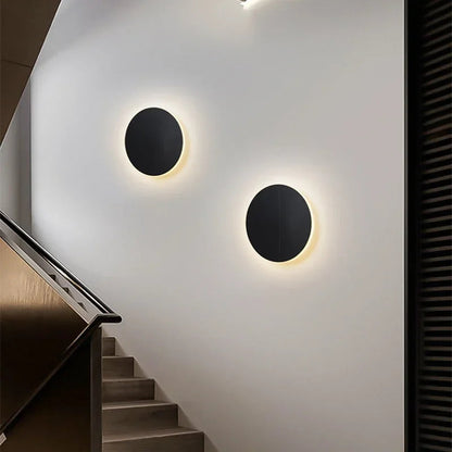 Modern Round LED Wall Lamp with Glossy Effect