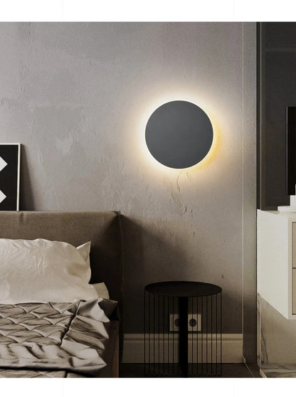 Modern Round LED Wall Lamp with Glossy Effect